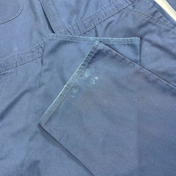 Vintage Roebucks Coverall Mens 50R Collared Snap Button Zip Pocket USA Blue - Picture 6 of 16